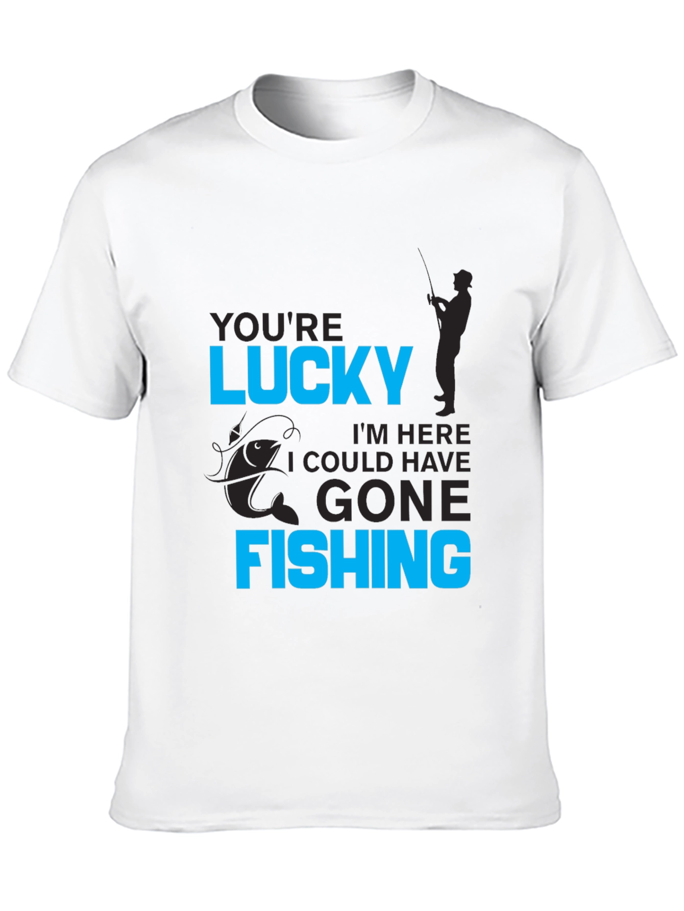 Black Lucky Fishing Graphic Tee view 10