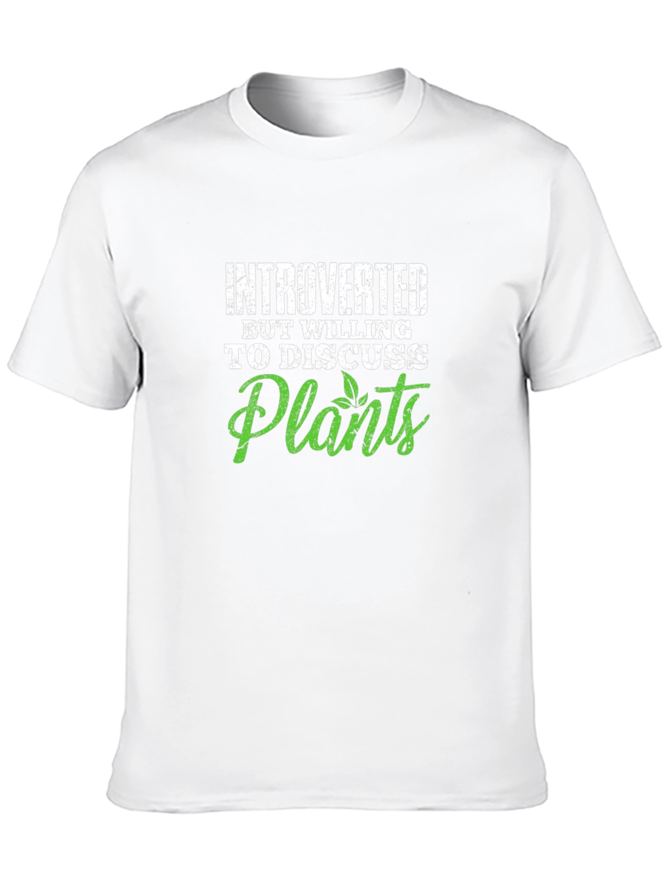 Black Introverted Plants Graphic Tee - Black Unisex T-Shirt view 10