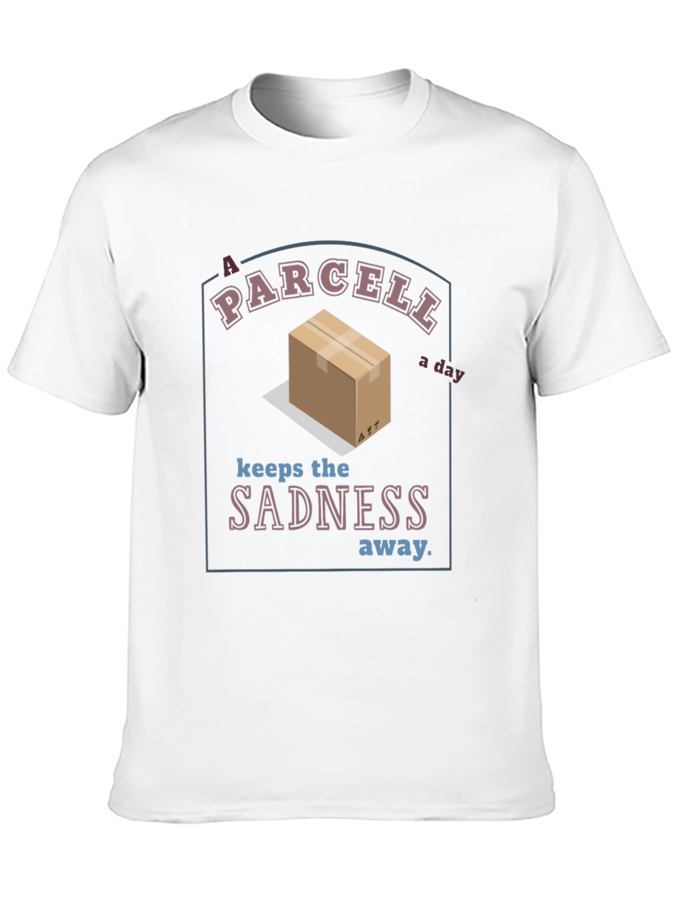 Black Funny Parcel T-Shirt: A Parcel a Day... view 10