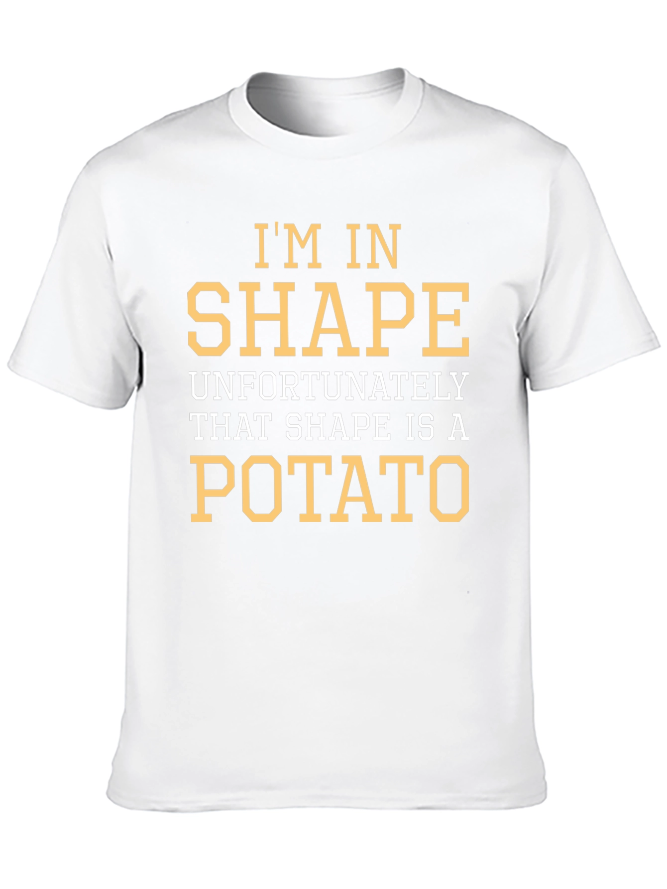 Black Funny Potato Shape T-Shirt - Novelty Graphic Tee view 10