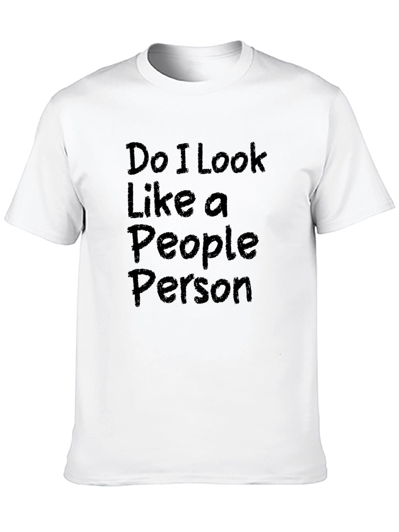 Black Funny T-Shirt - Do I Look Like a People Person? view 10