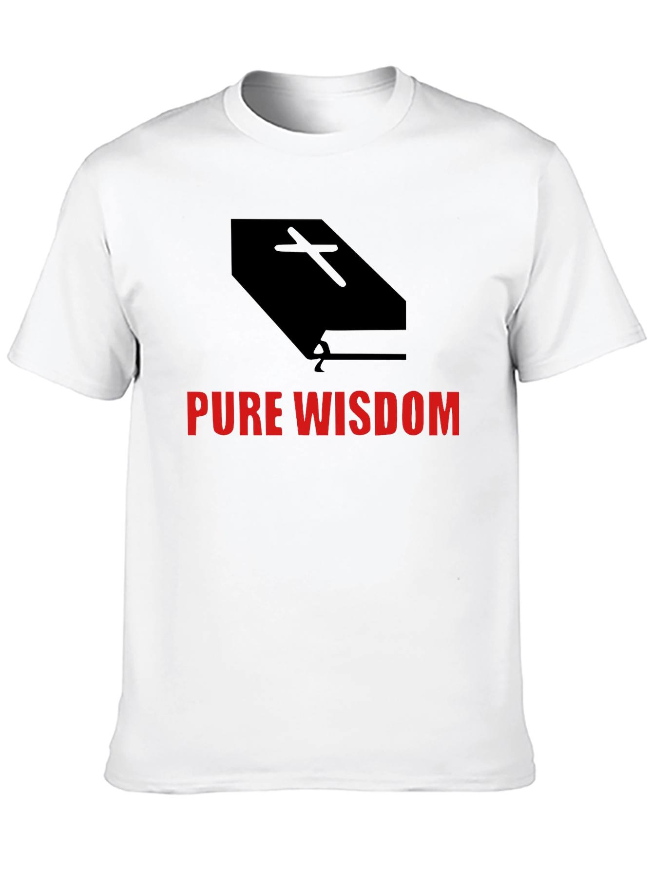 Black Pure Wisdom Graphic Tee - Black Cotton Blend view 10