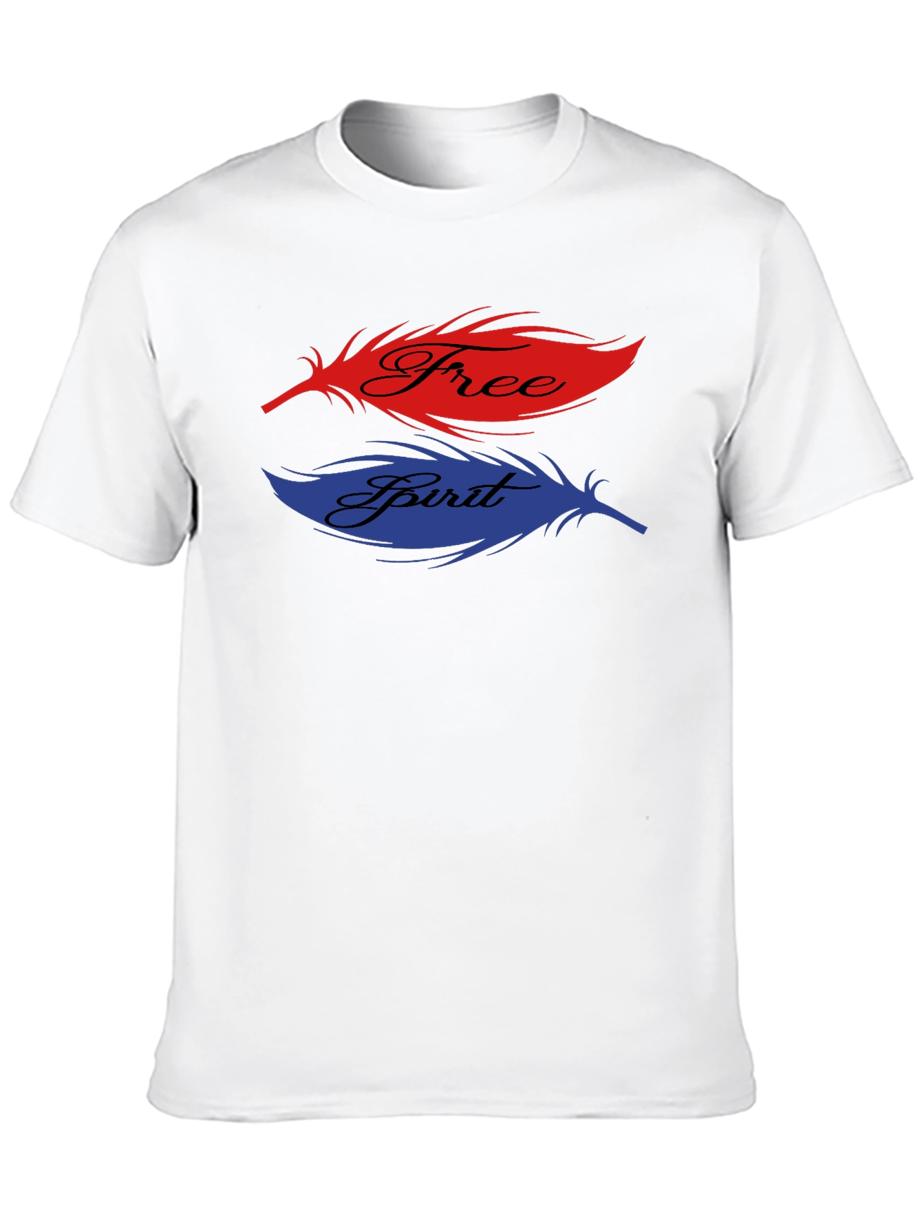 Black Free Spirit Feather Graphic T-Shirt view 10
