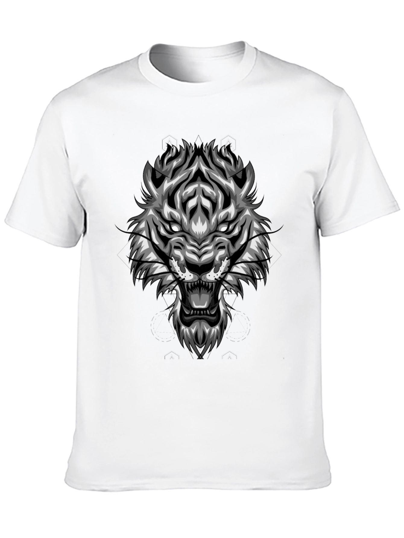 Black Tiger Graphic Print Black T-Shirt view 10
