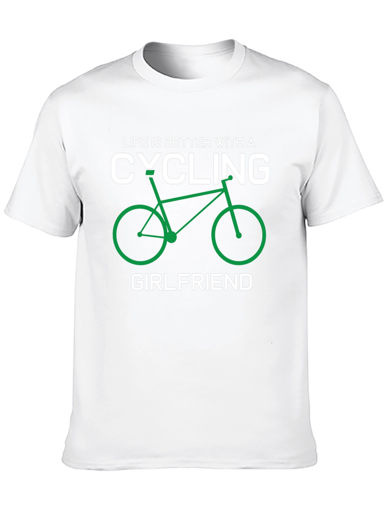 Black Cycling Girlfriend T-Shirt - Funny Bike Lover Tee view 10