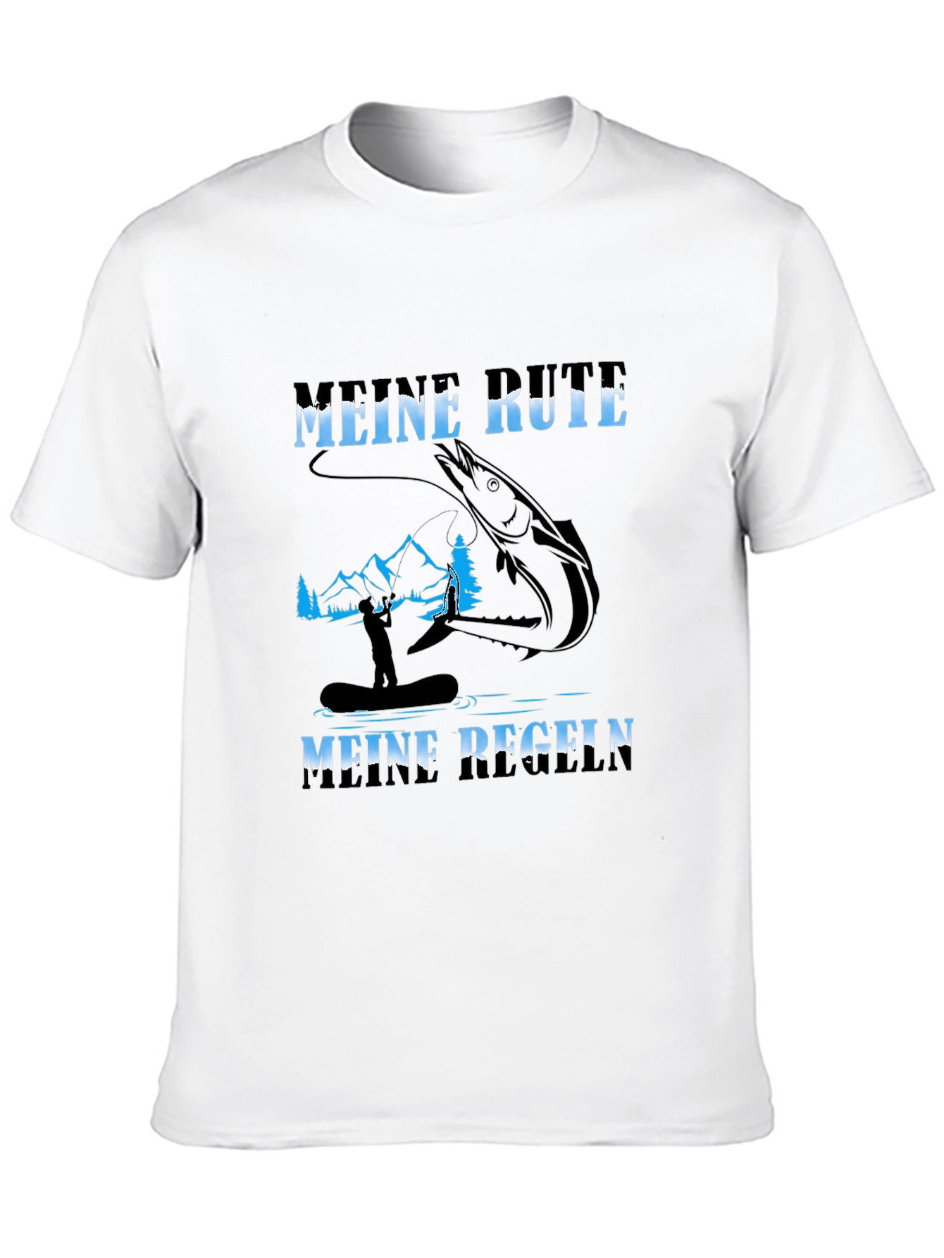 Black Fishing T-Shirt - Meine Rute Meine Regeln view 10