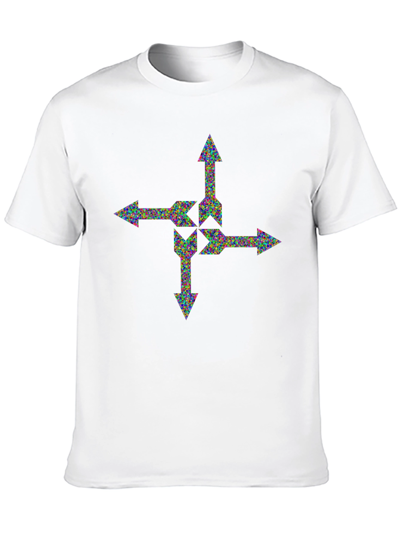 Black Abstract Arrow T-Shirt view 10