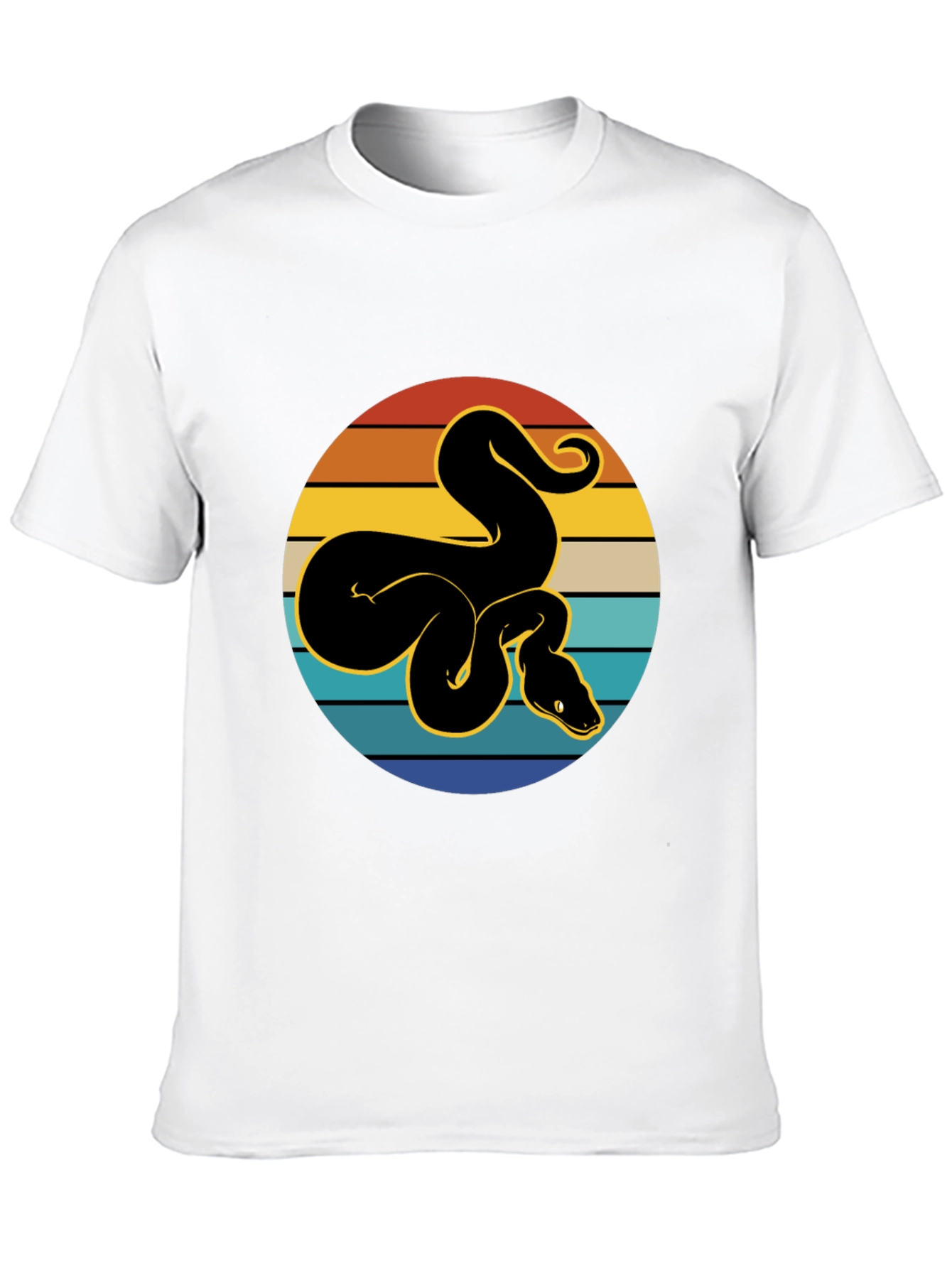 Black Retro Snake Graphic Tee - Black T-Shirt view 10