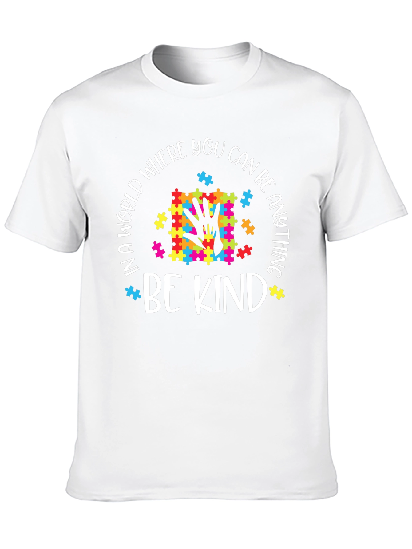 Black Be Kind Autism Awareness T-Shirt view 10