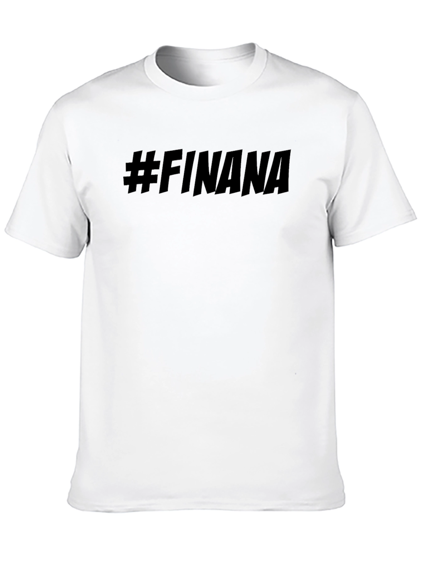 Black #FINANA Black Graphic Tee - Trendy Casual Style view 10