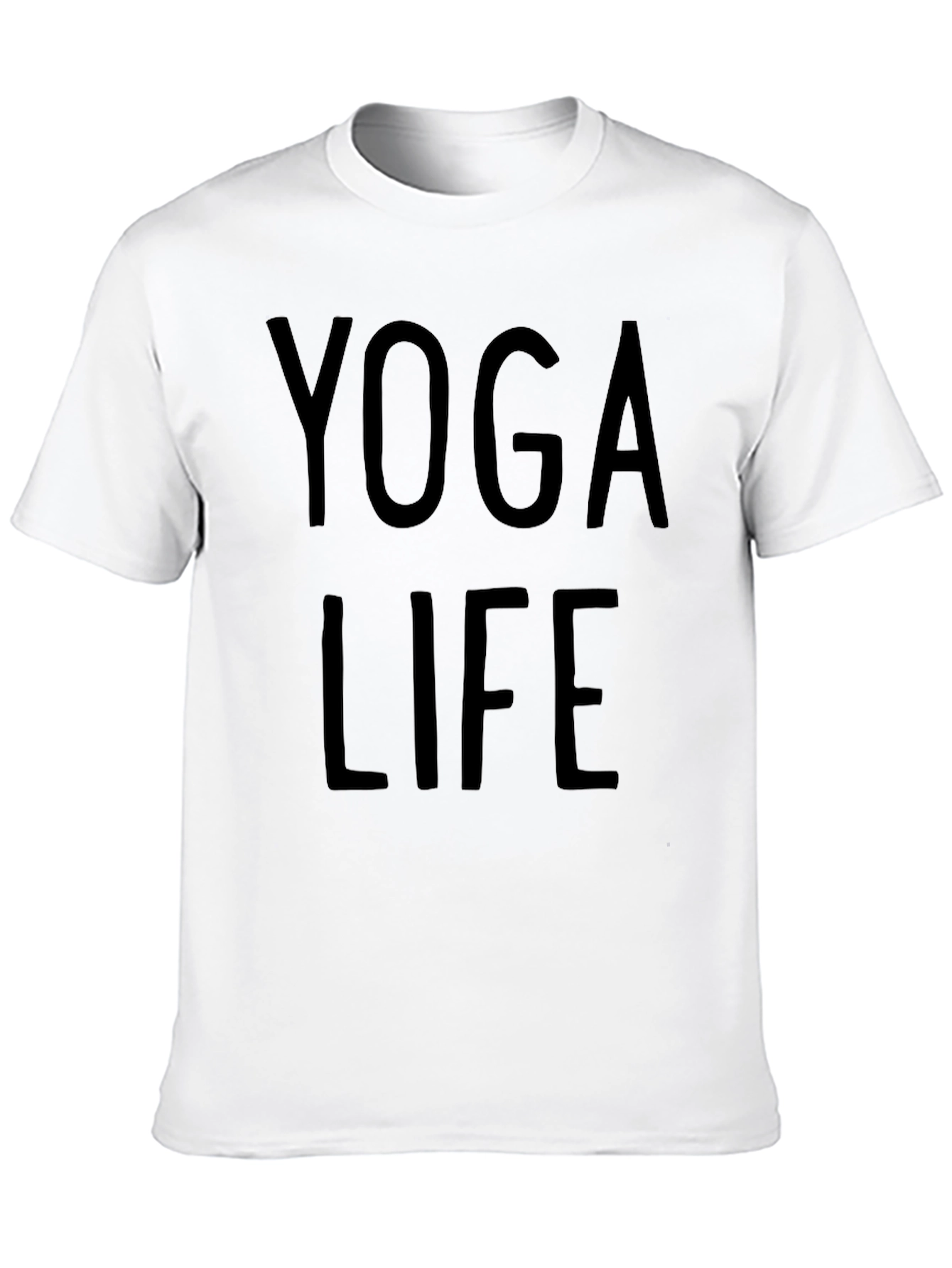 Black Yoga Life Graphic T-Shirt - Black Cotton Blend view 10