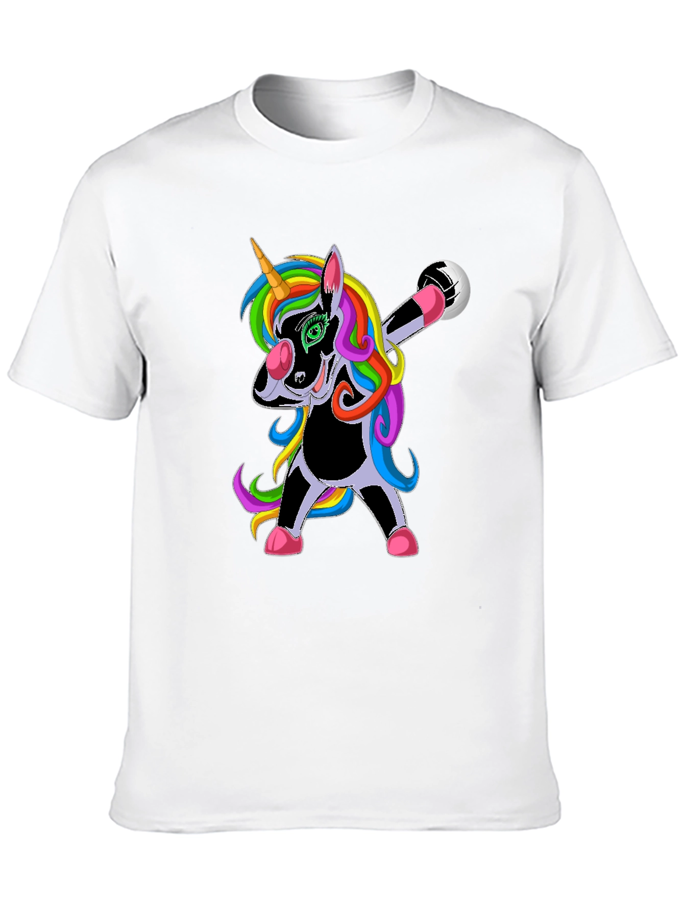 Black Dabbing Unicorn Soccer T-Shirt view 10