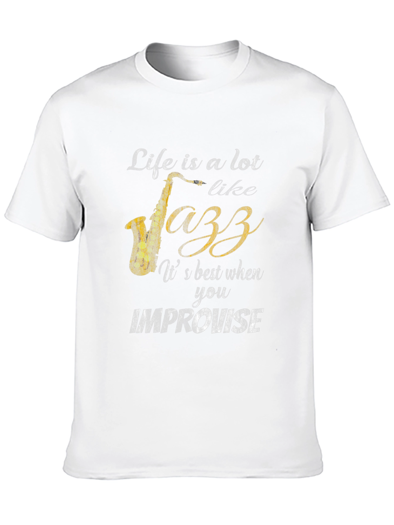 Black Life is Jazz Improvisation Graphic T-Shirt view 10