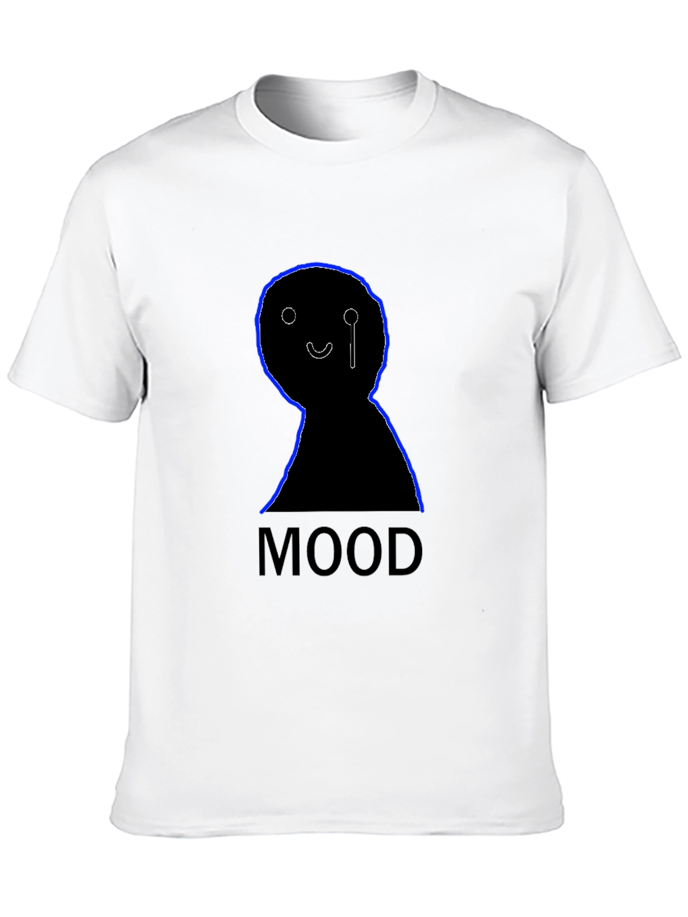Black Mood Graphic Tee - Black Cotton T-Shirt view 10