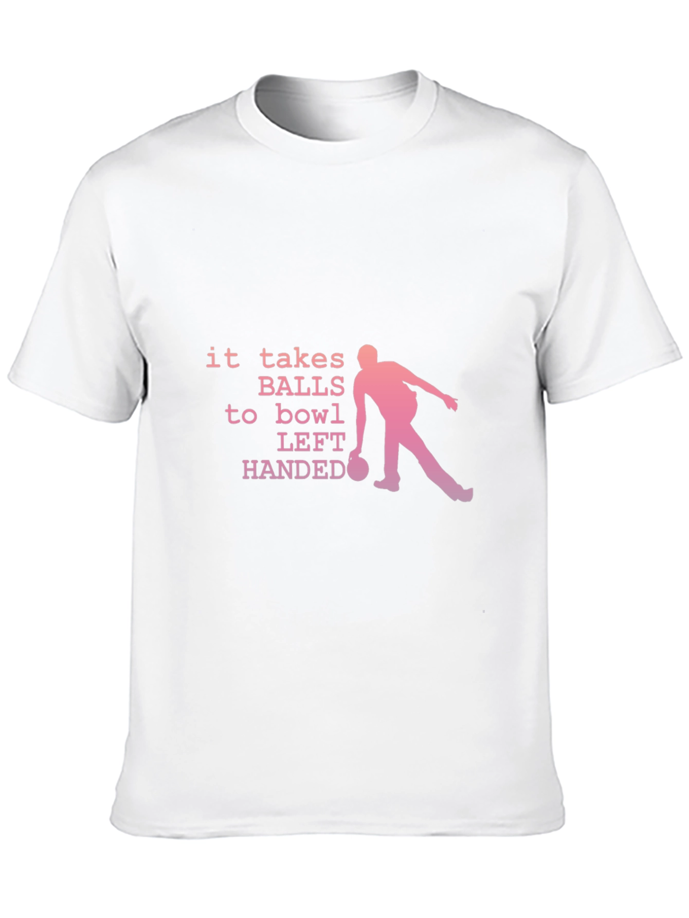 Black Funny Bowling T-Shirt - Left Handed Bowler Tee view 10