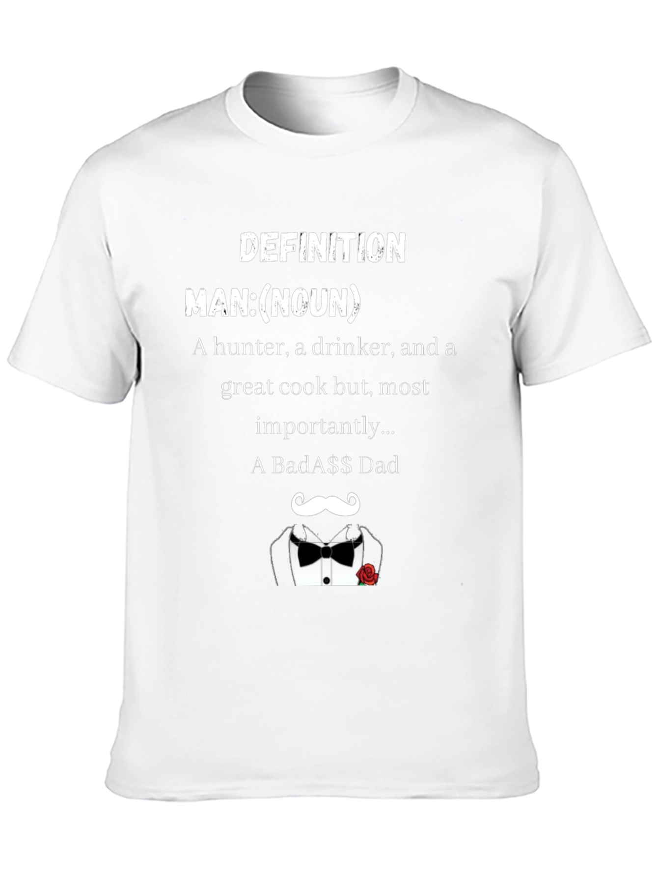 Black Badass Dad Definition T-Shirt - Novelty Gift for Father's Day view 10