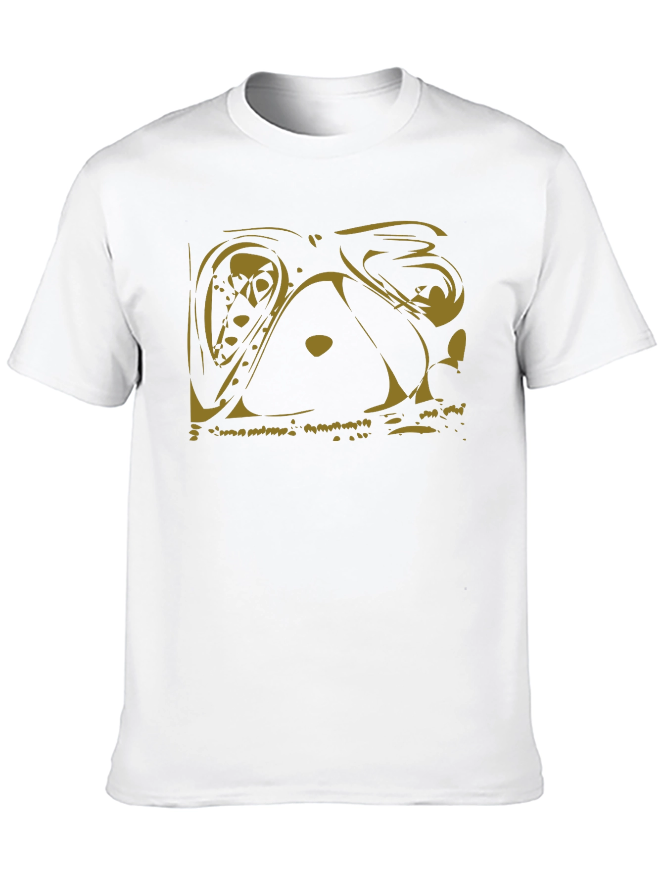 Black Abstract Art Graphic Tee - Modern Casual Style view 10