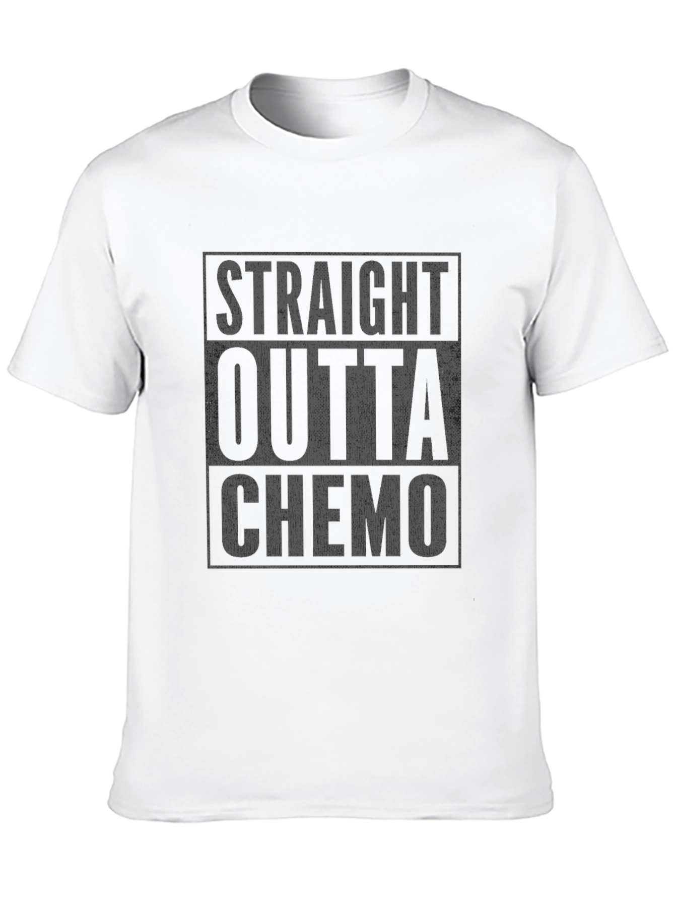 Black Straight Outta Chemo T-Shirt - Cancer Survivor Tee view 10