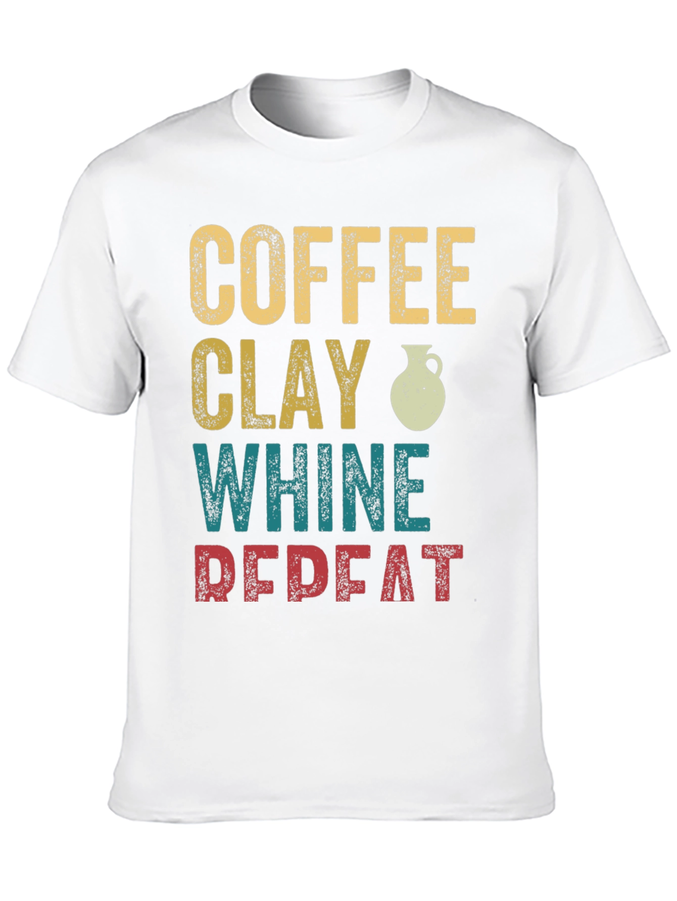 Black Coffee Clay Whine Repeat Graphic T-Shirt view 10