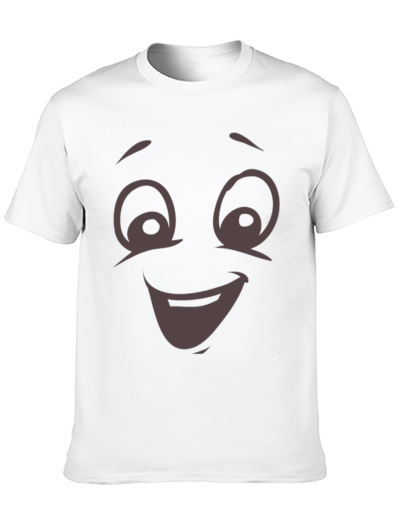Black Funny Cartoon Face T-Shirt - Expressive Graphic Tee view 10