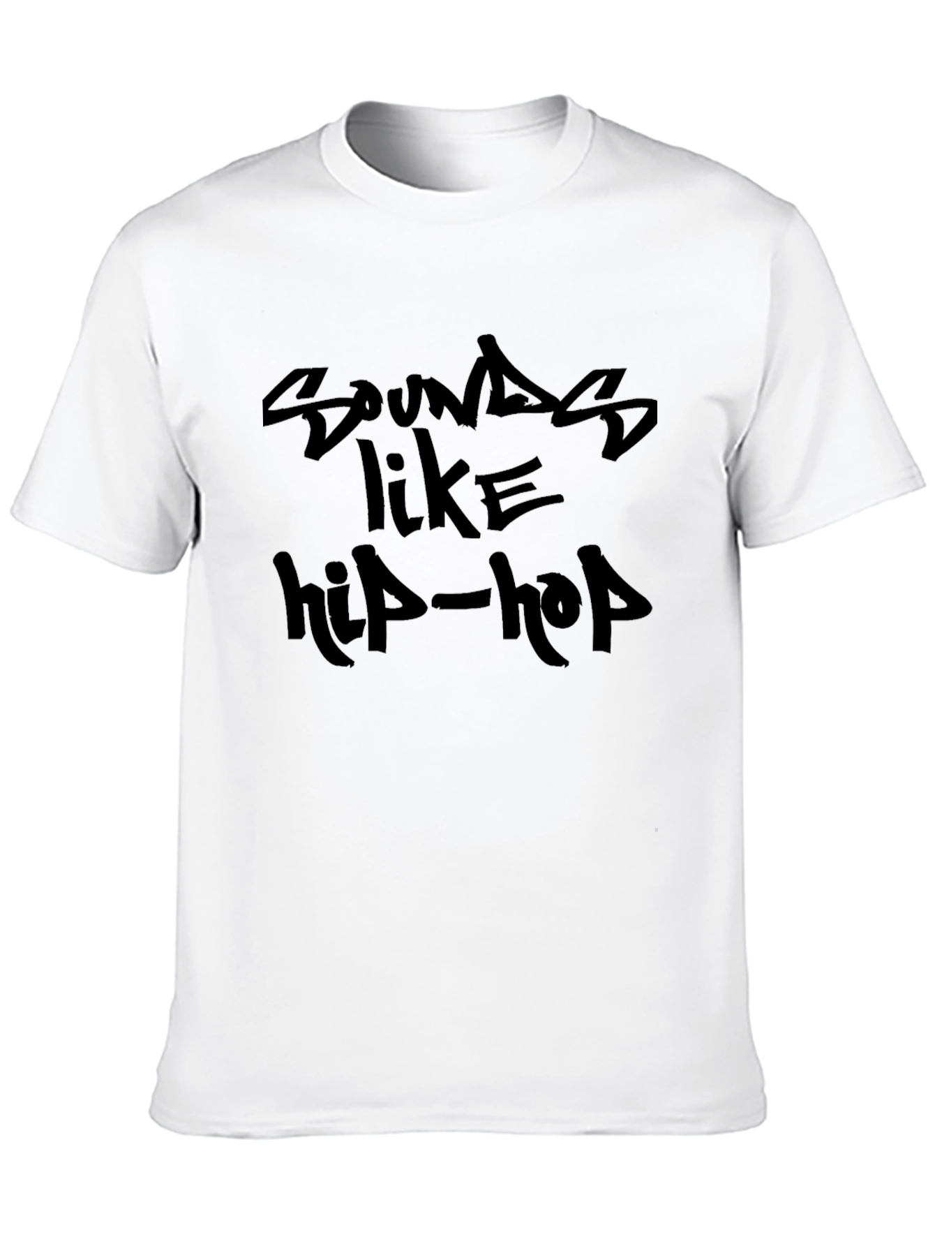 Black Sounds Like Hip-Hop Black Graphic Tee view 10