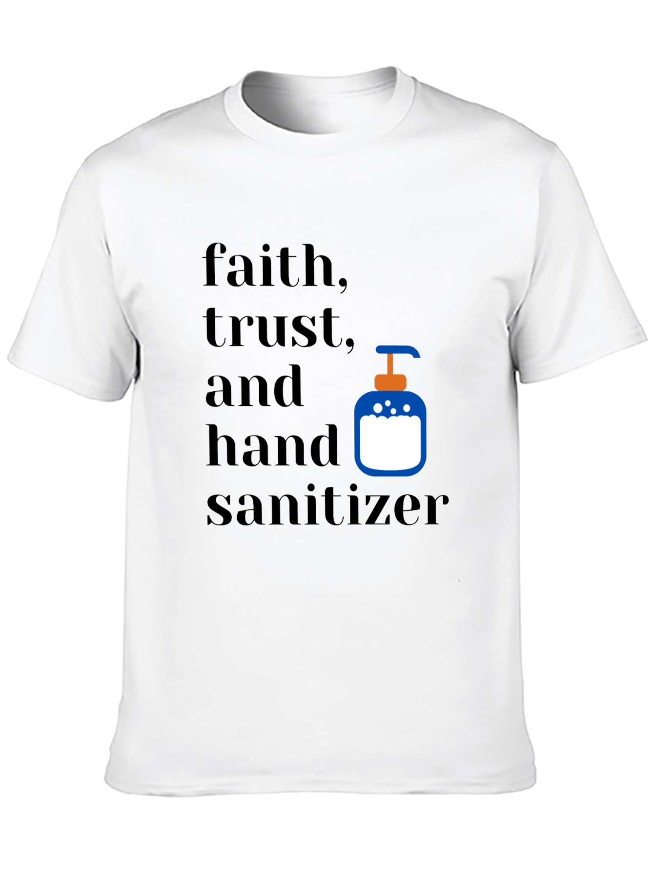 Black Faith, Trust, & Hand Sanitizer Graphic Tee view 10