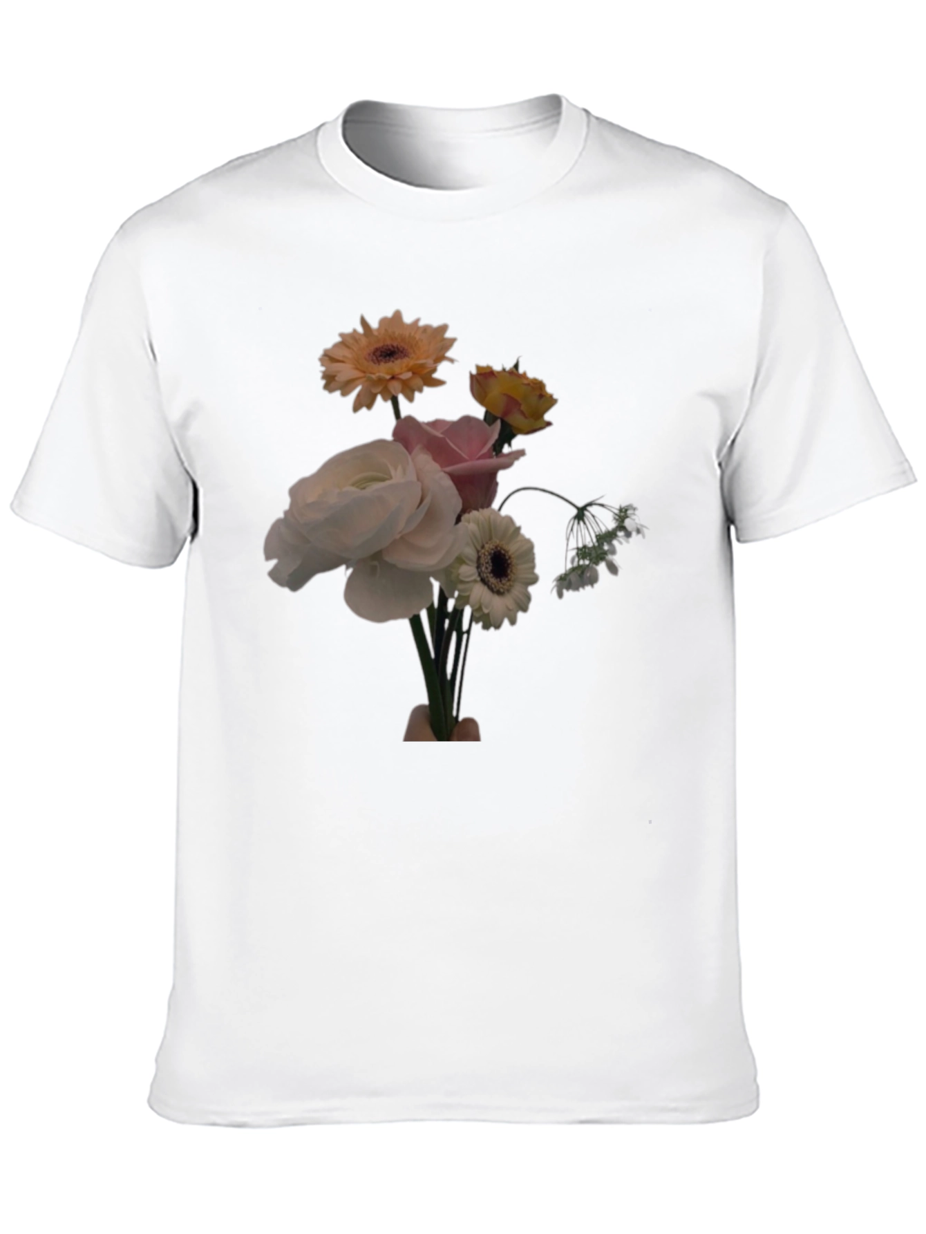 Black Floral Bouquet Graphic Tee - Casual Comfort view 10