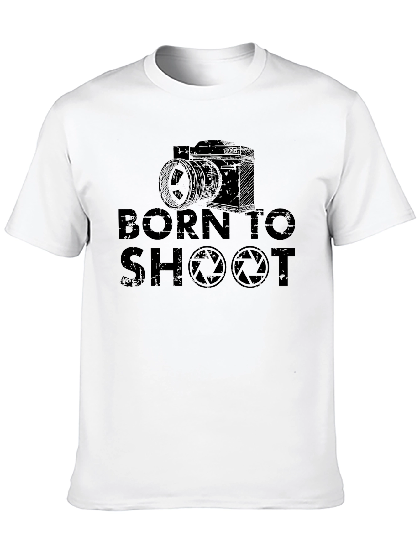 Black Born To Shoot Camera Graphic Tee view 10
