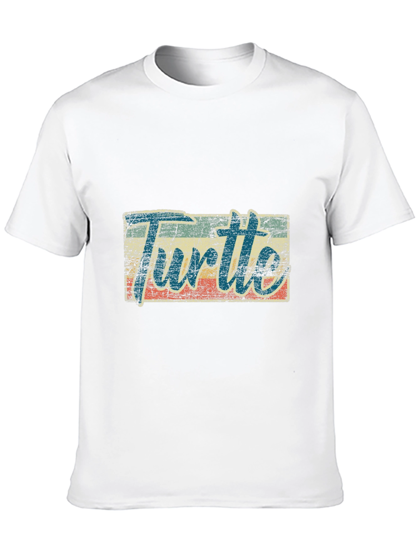 Black Retro Turtle Graphic Tee - Black Cotton Blend view 10
