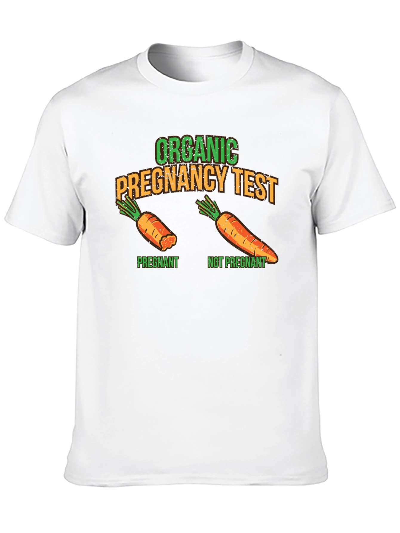 Black Funny Organic Pregnancy Test T-Shirt view 10