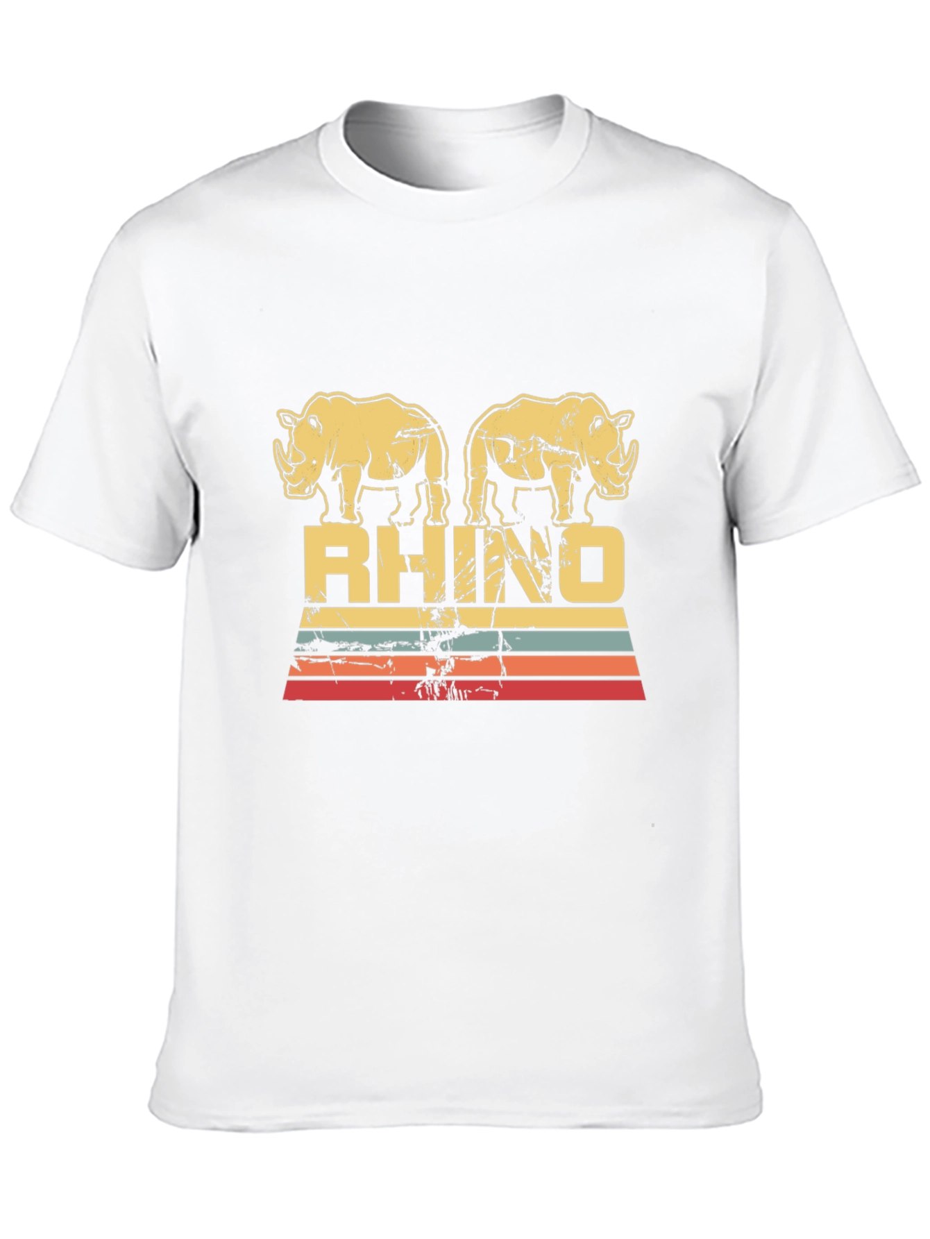 Black Vintage Rhino Graphic Tee - Black view 10