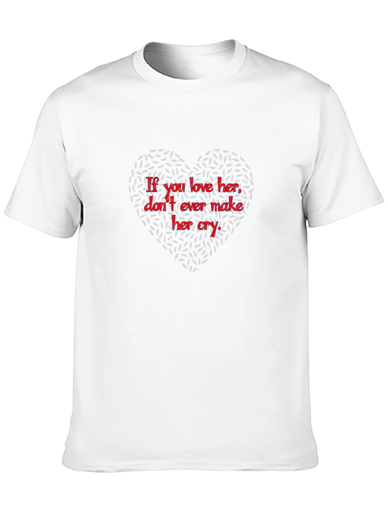 Black Love Her T-Shirt - Heart Graphic Tee view 10