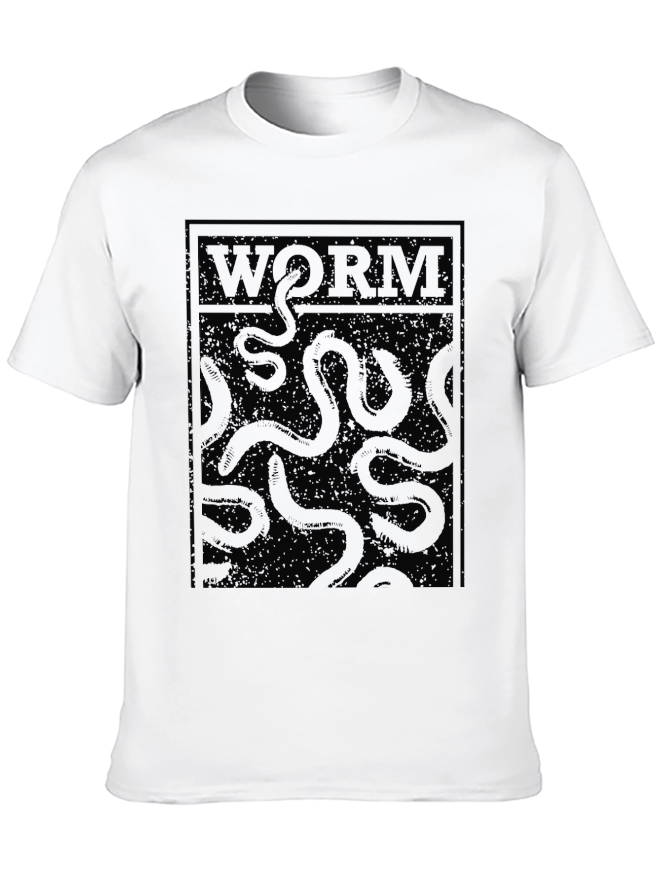 Black WORM Graphic T-Shirt - Black Worms Design view 10