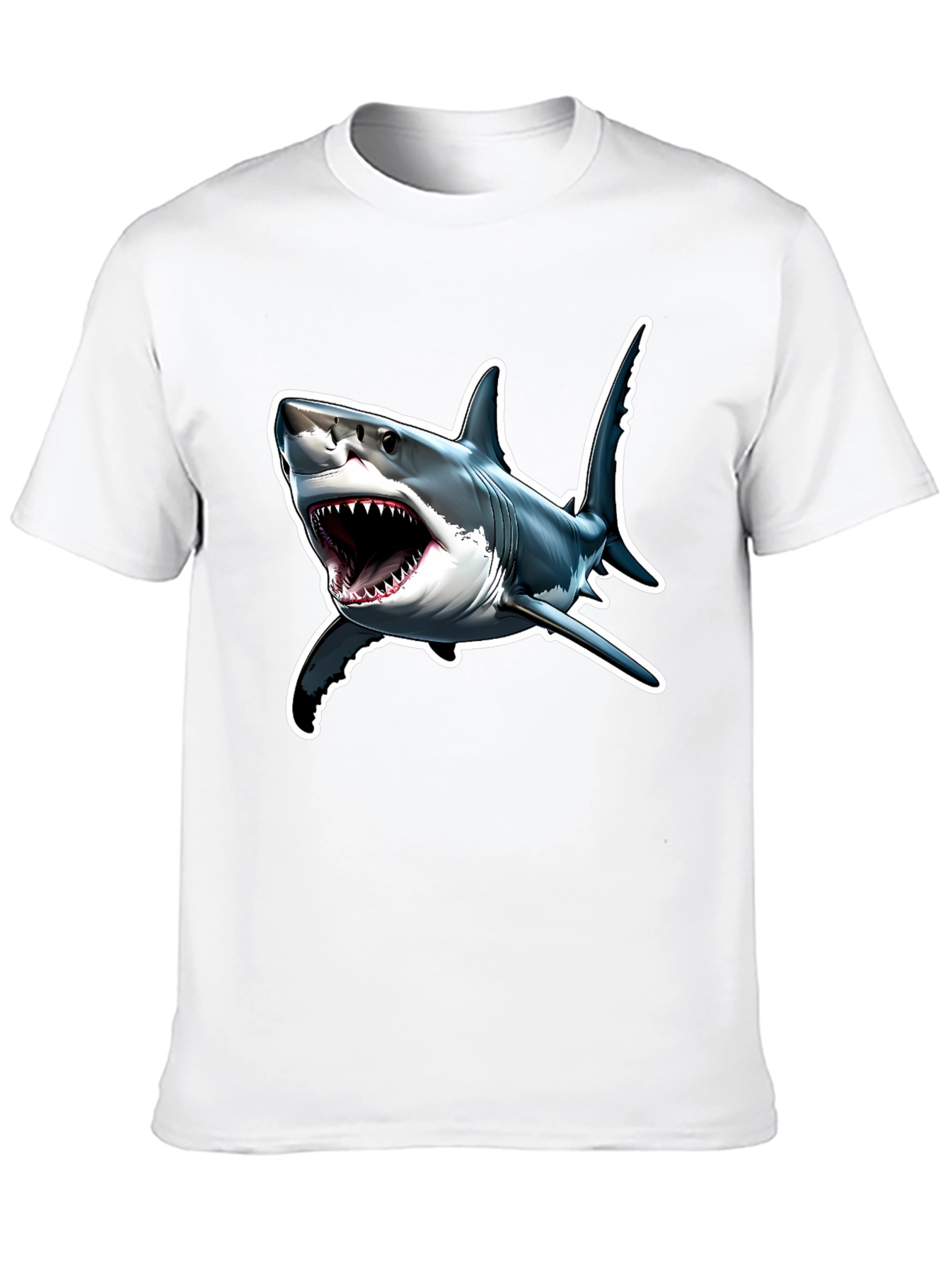 Black Shark Attack T-Shirt - Bold Graphic Tee view 10
