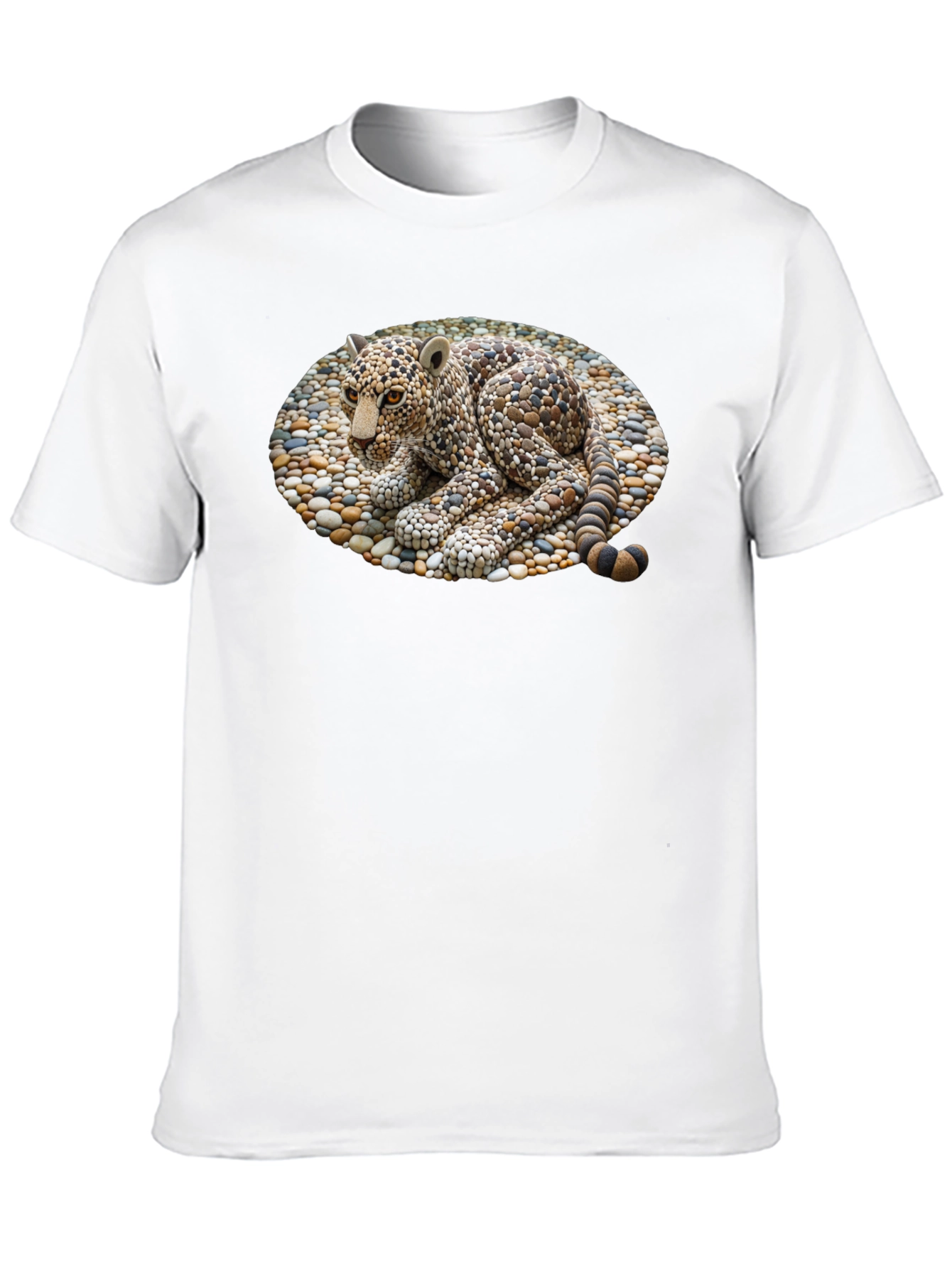 Black Stone Leopard Graphic Tee - Unique Design view 10