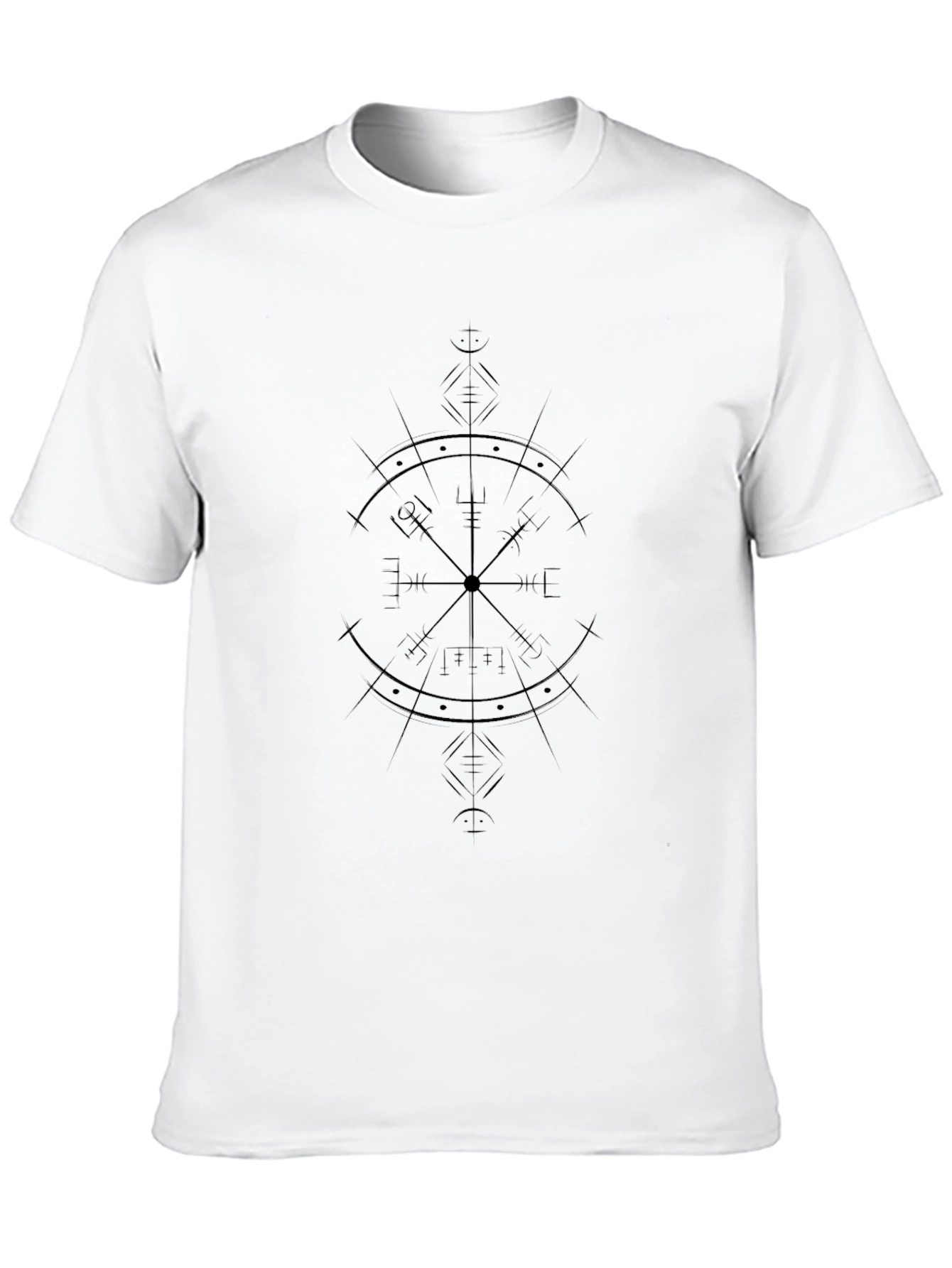 Black Vegvisir Compass Black T-Shirt view 10
