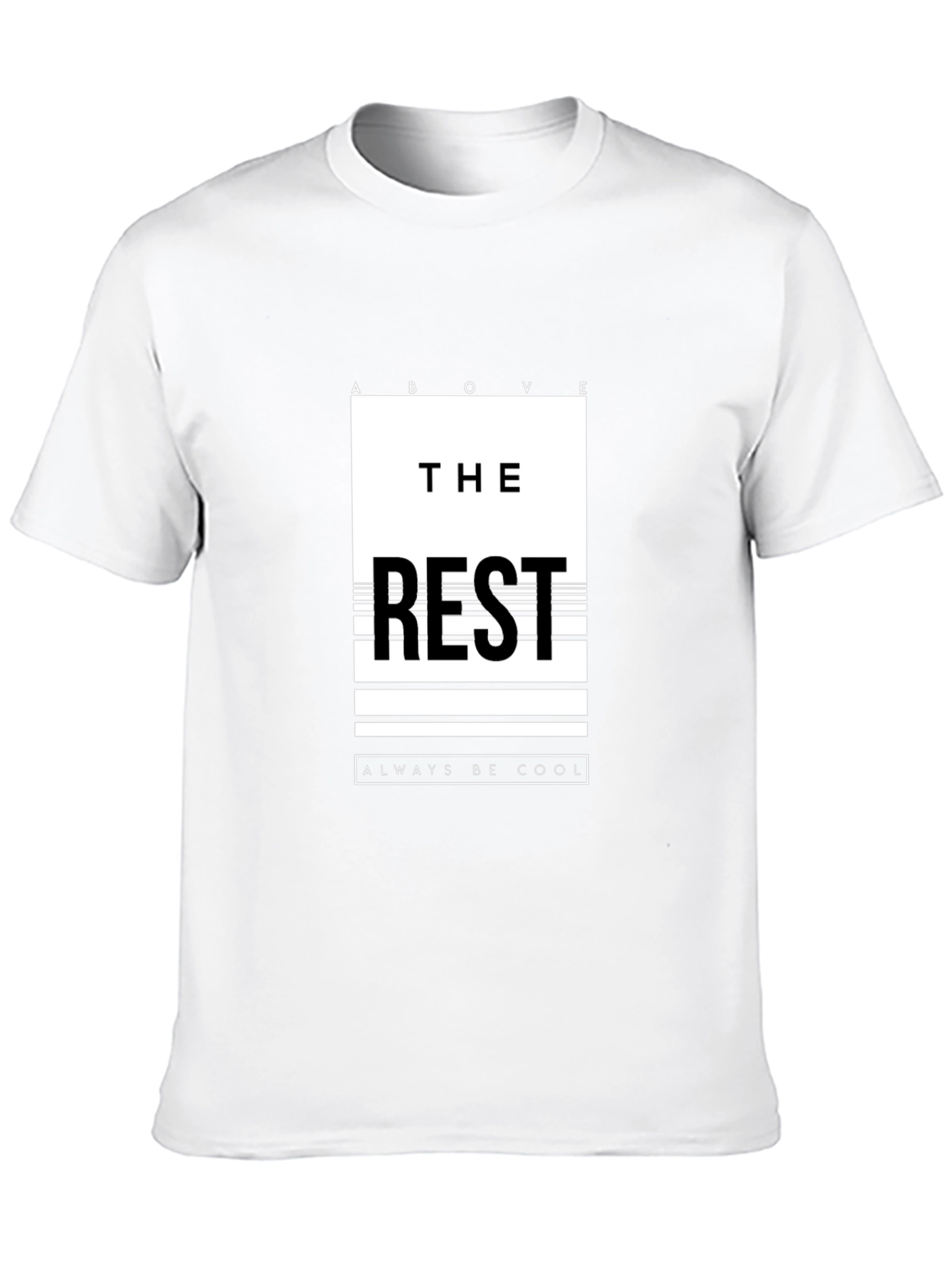 Black Stylish Black T-Shirt with 'Above the Rest' Graphic view 10