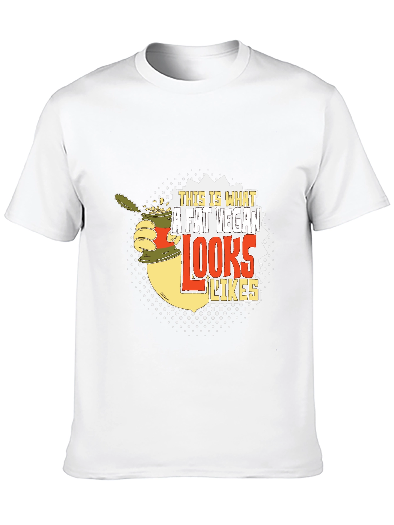 Funny Vegan T-Shirt - This Is What a Fat Vegan Looks Like Tee - 10