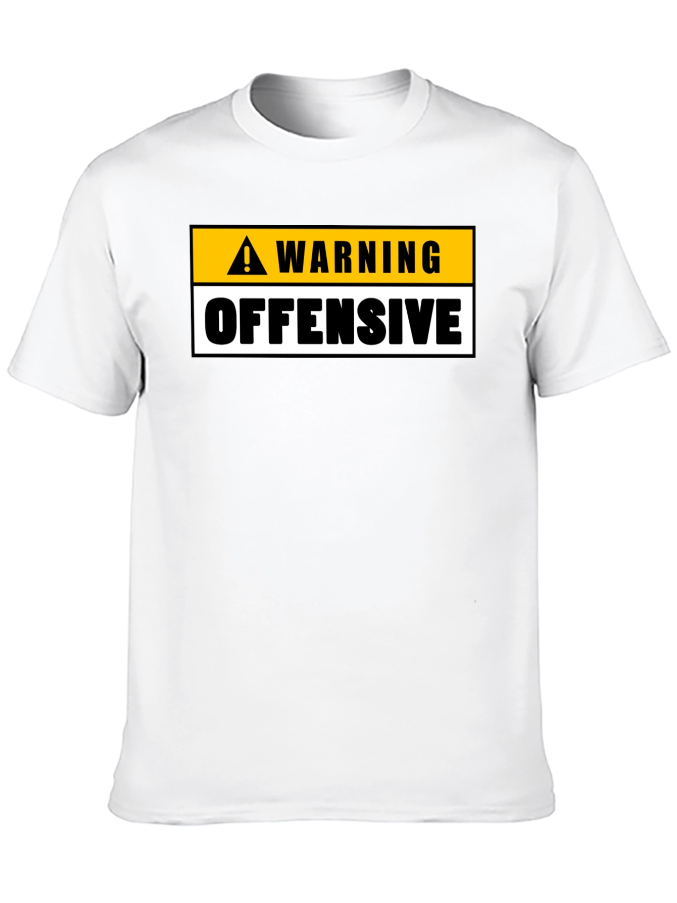 Black Warning Offensive Graphic Tee view 10