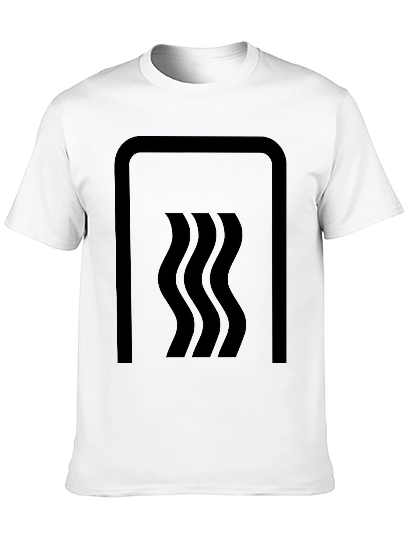 Black Modernist Wave Graphic Black T-Shirt view 10