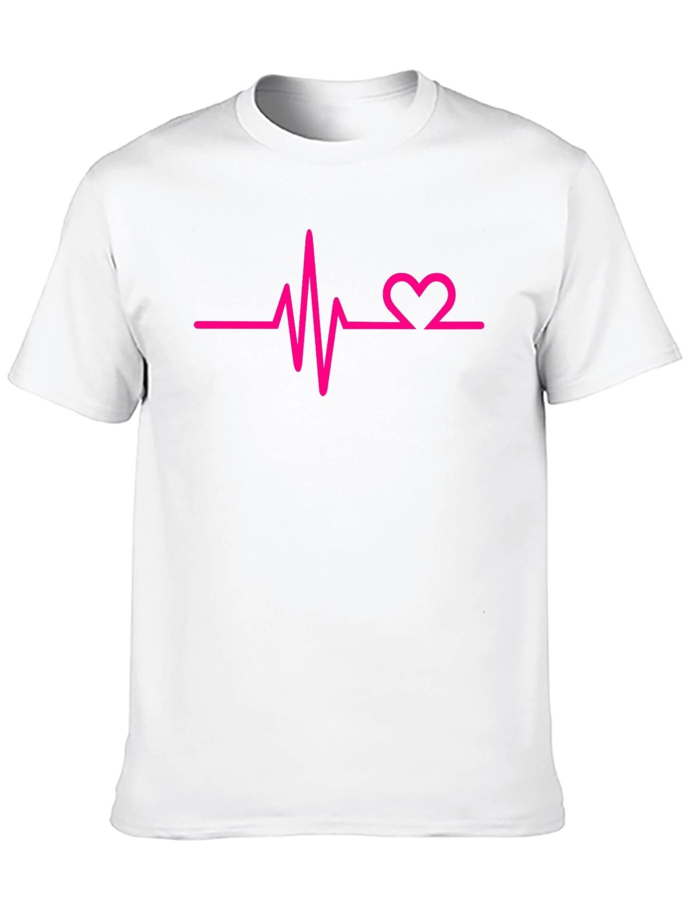 Black Heartbeat Graphic Tee - Black Cotton Casual view 10