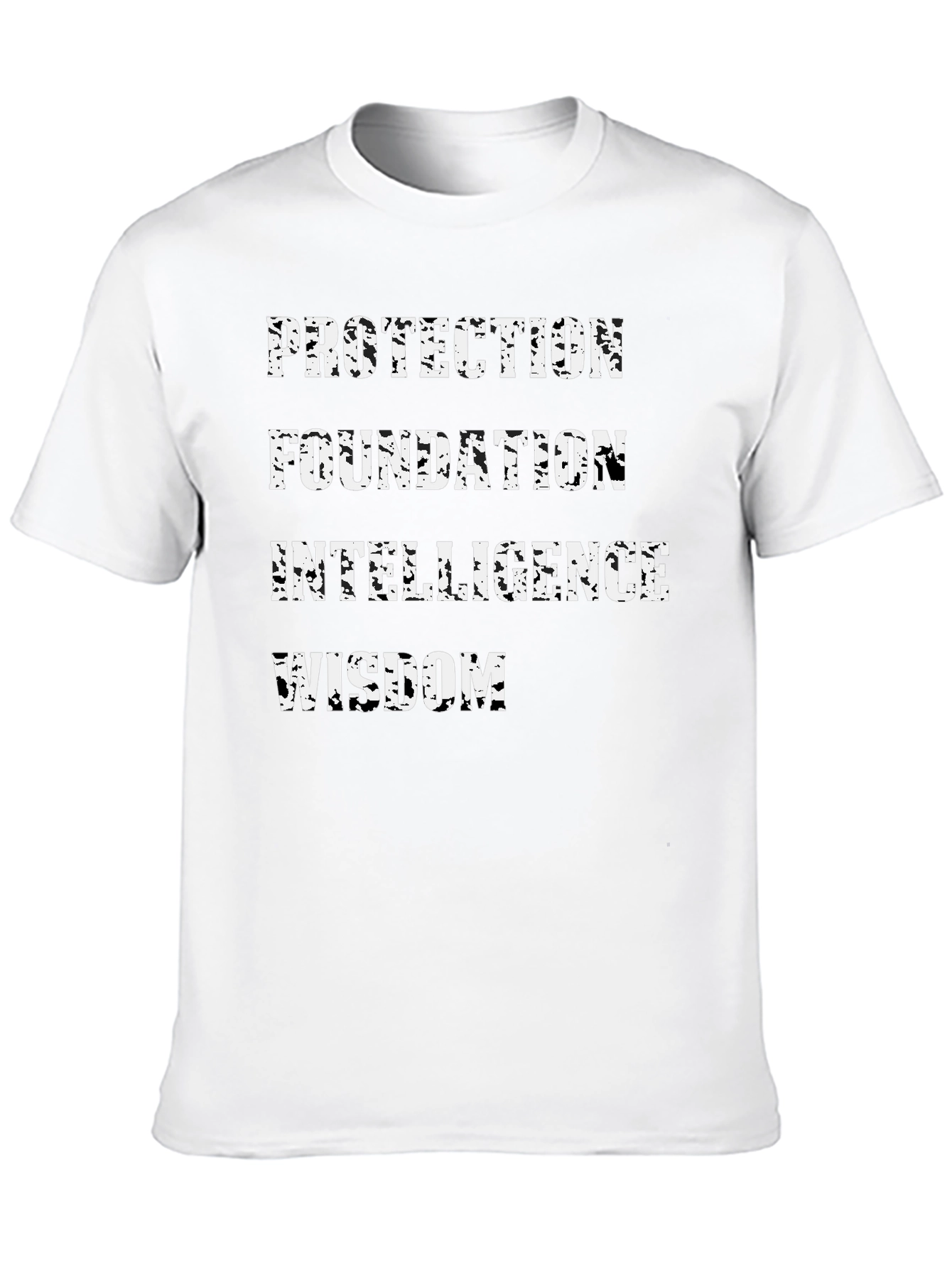 Black Protection, Foundation, Intelligence, Wisdom Men's Black T-Shirt view 10