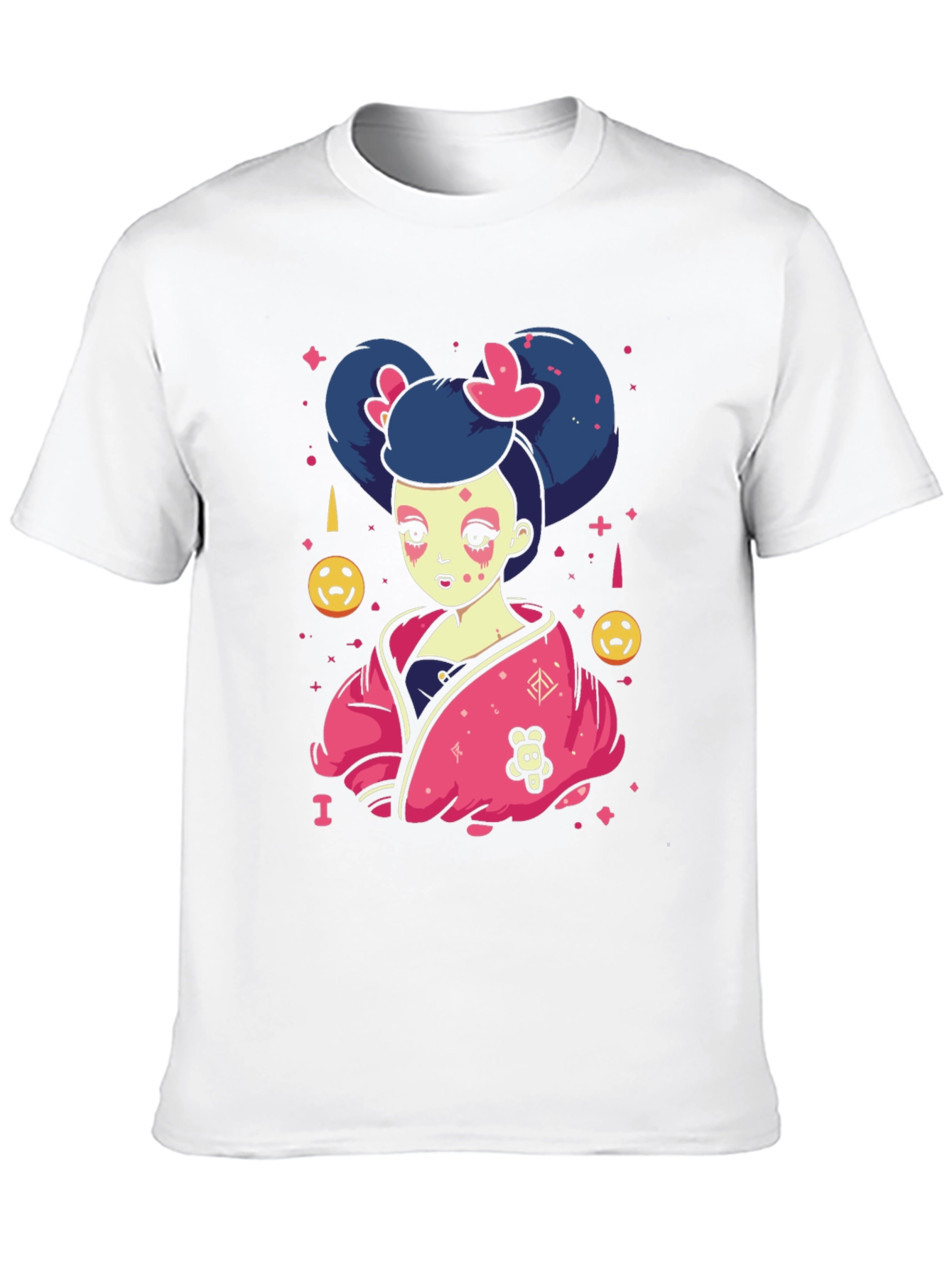 Black Anime Girl Graphic Black T-Shirt view 10