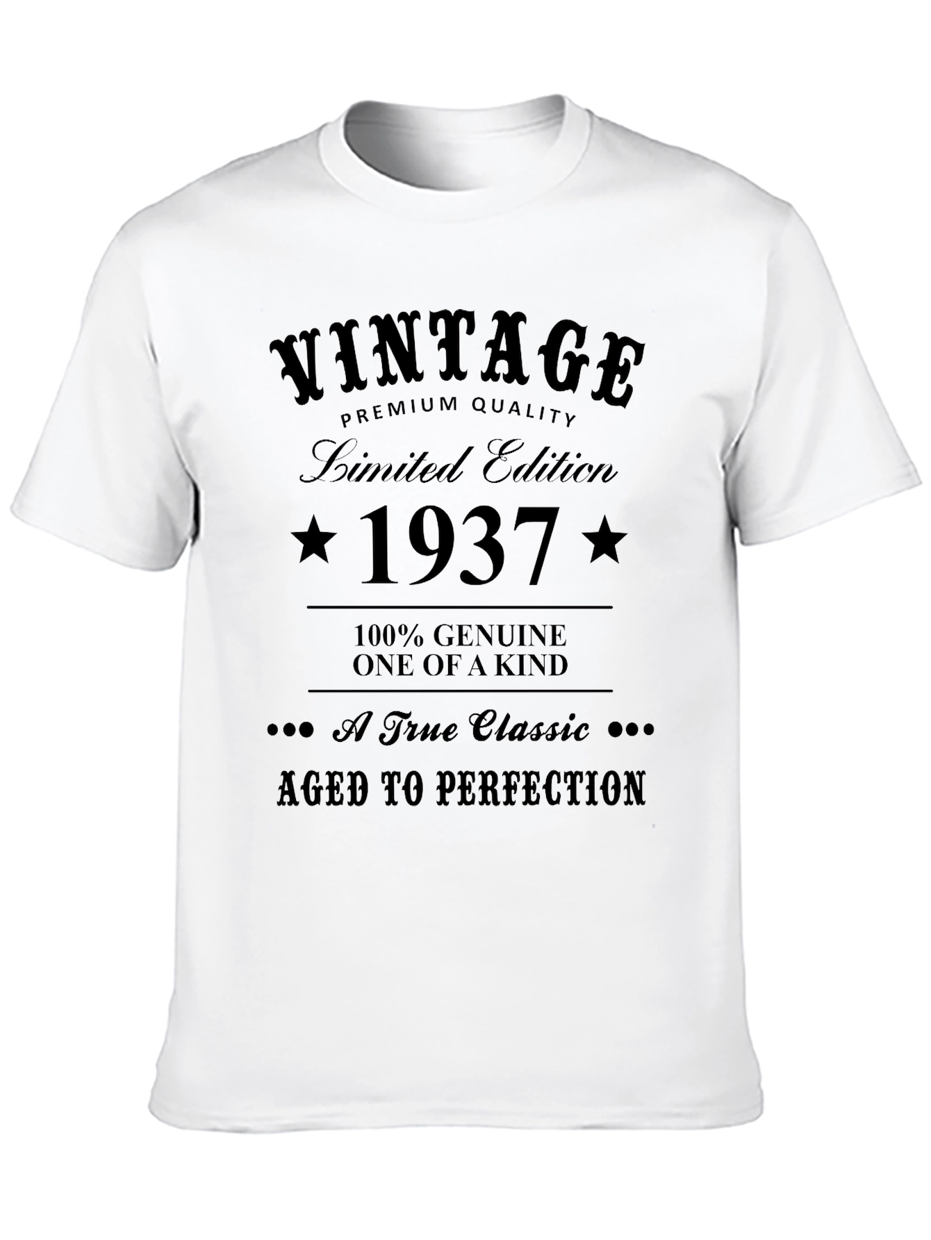 Black Vintage 1937 Limited Edition Premium Quality T-Shirt view 10