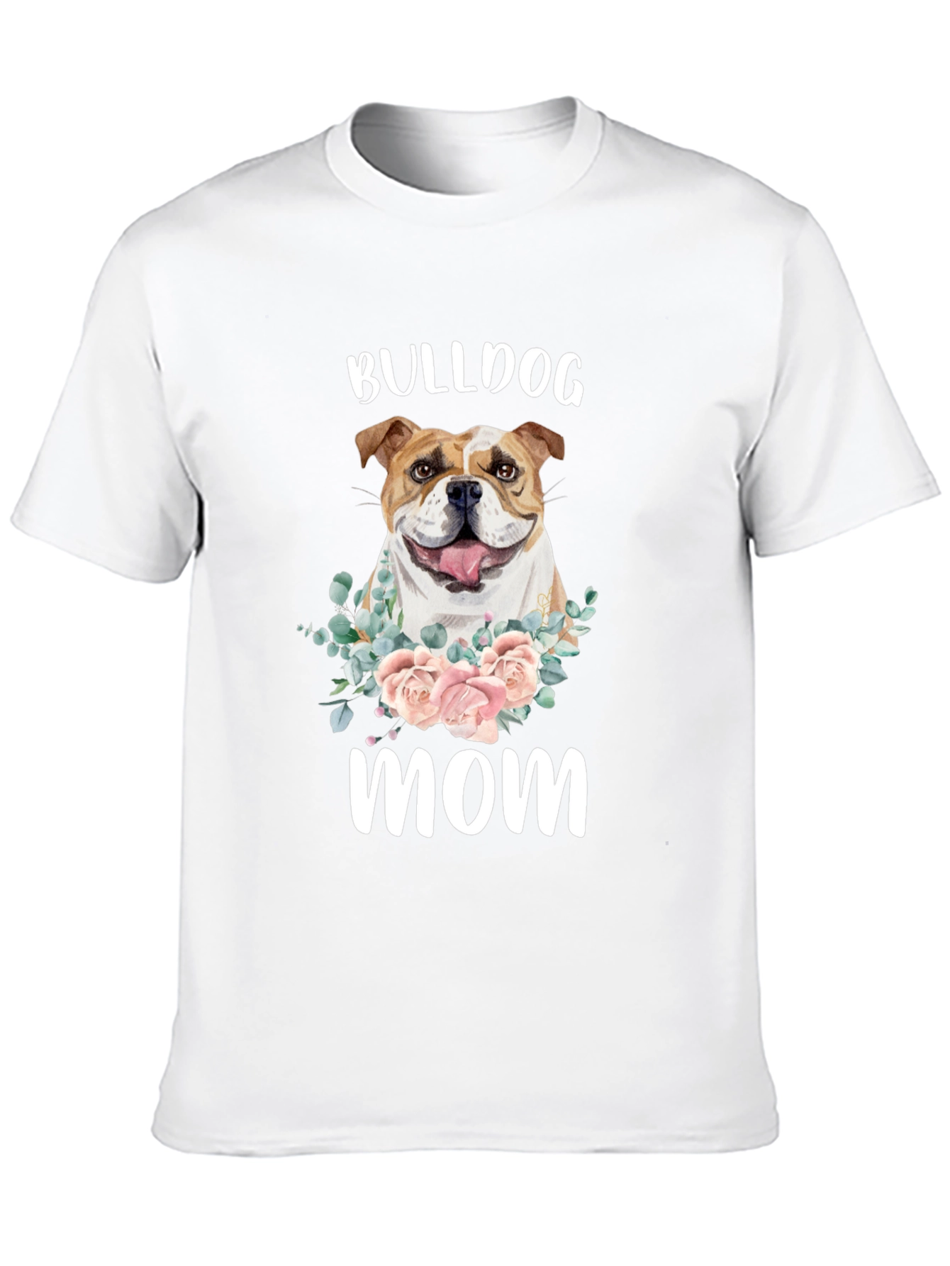 Black Bulldog Mom T-Shirt - Floral Dog Lover Tee view 10