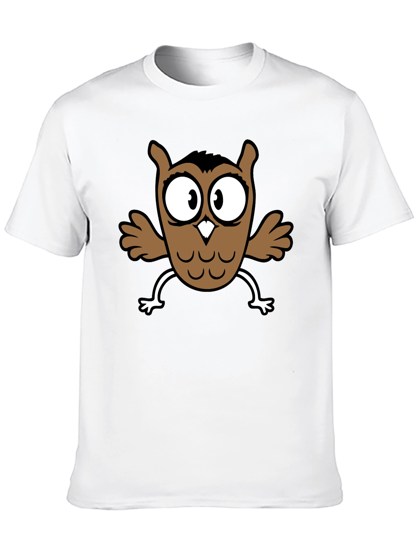 Black Cartoon Owl Graphic Black T-Shirt view 10