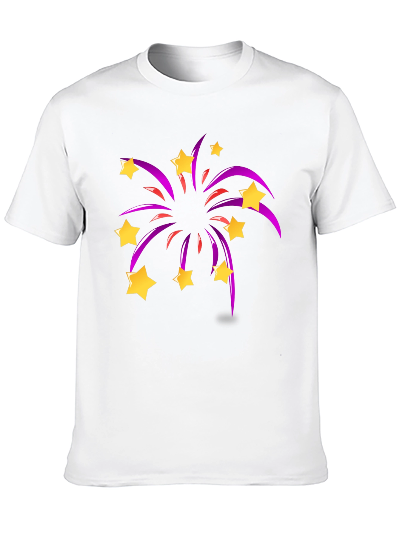 Black Star Fireworks Graphic Black T-Shirt view 10
