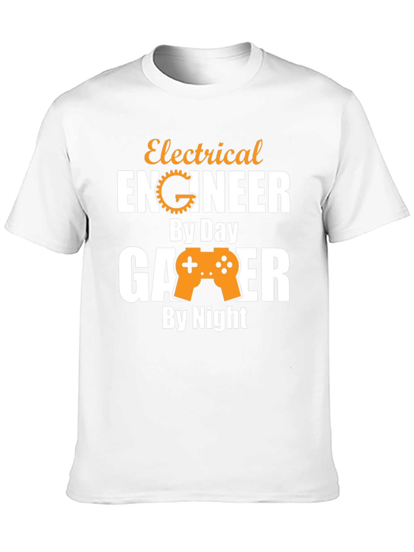 Black Electrical Engineer Gamer T-Shirt - Day & Night view 10