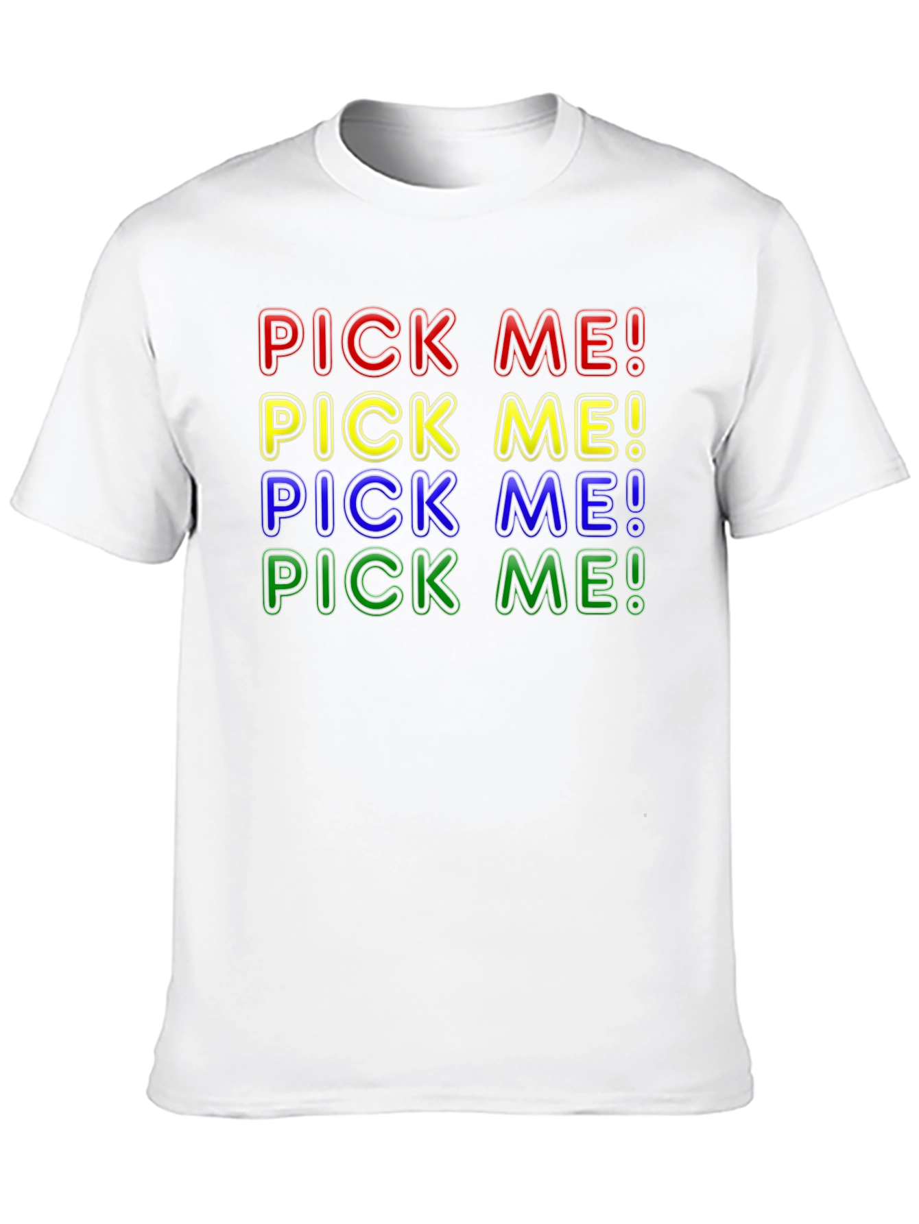 Black Pick Me! Graphic T-Shirt - Bold Colorful Design view 10