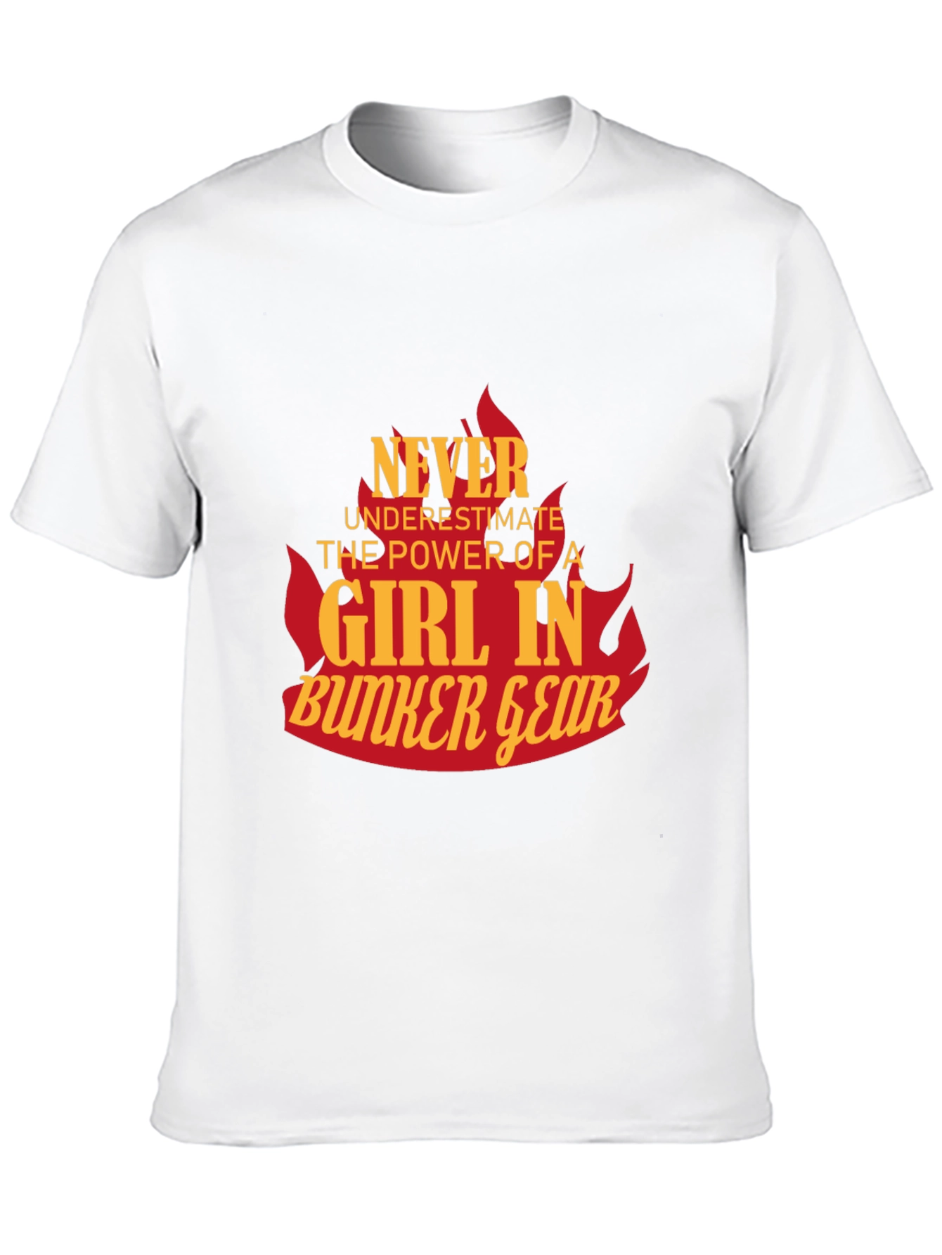Black Girl in Bunker Gear Tee - Firefighter Pride view 10